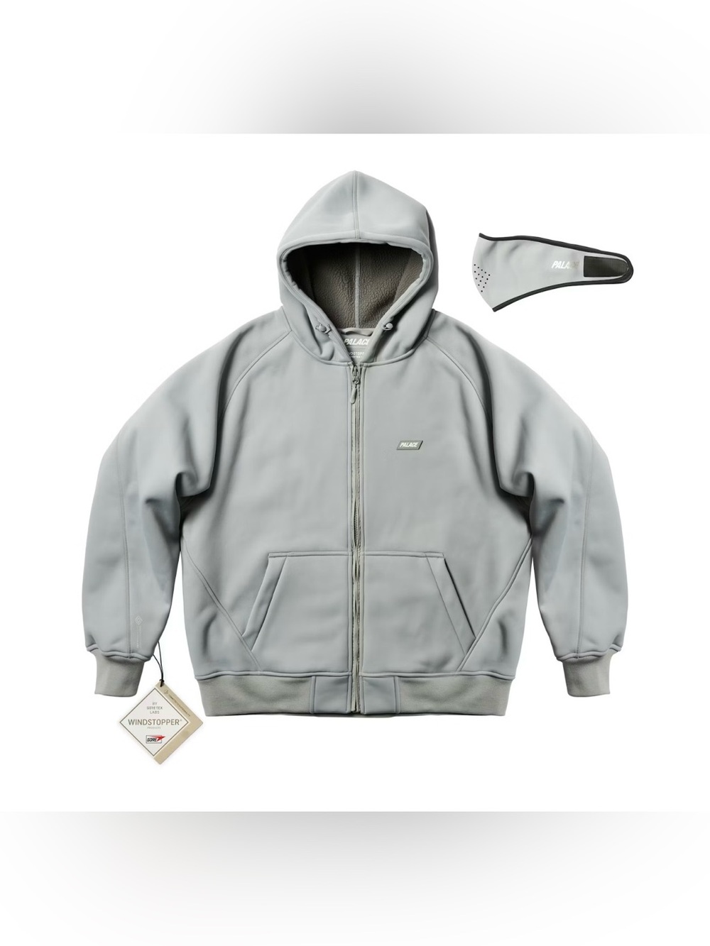 Palace GORE-TEX Windstopper Bonded Jacket 'Concrete Grey' Men’s Size XL